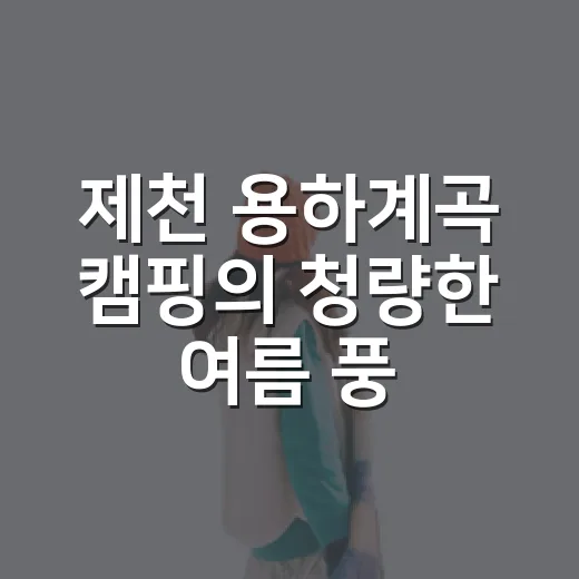 제천 용하계곡 캠핑의 청량한 여름 풍경