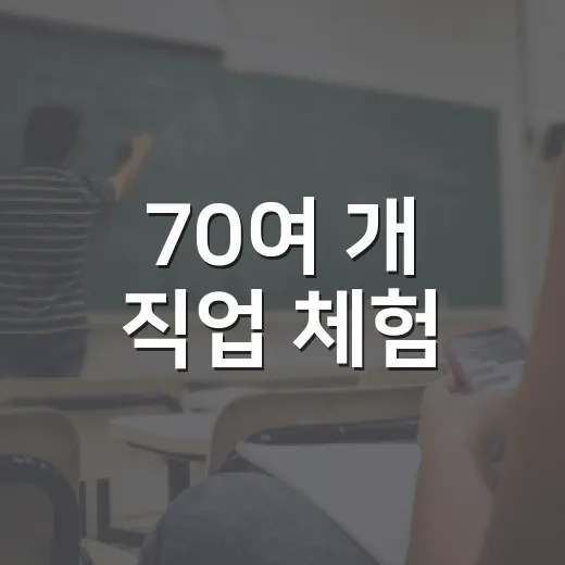 70여 개 직업 체험, 동두천 진로박람회
