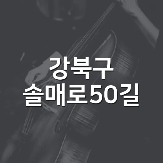 강북구 솔매로50길, 9월 플리마켓과 문화행사 풍성