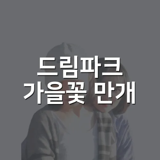 드림파크 가을꽃 만개, 인천 가을 명소