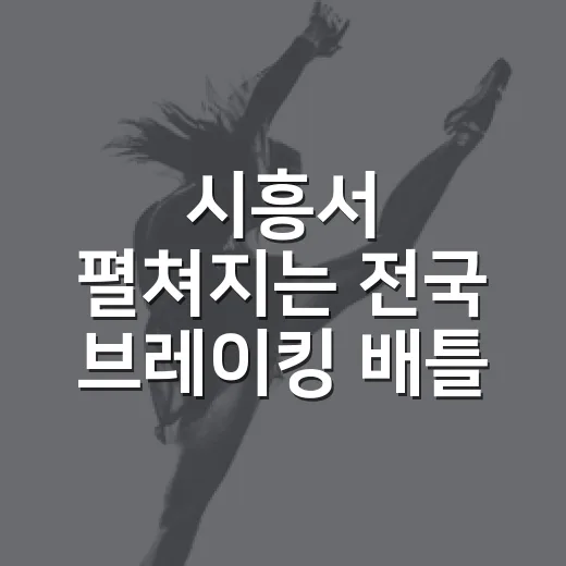 시흥서 펼쳐지는 전국 브레이킹 배틀