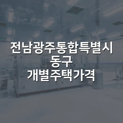 전남광주통합특별시 동구 개별주택가격 조사보조원 모집