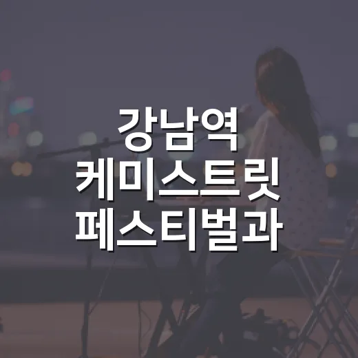 강남역 케미스트릿 페스티벌과 러브인서초 이벤트