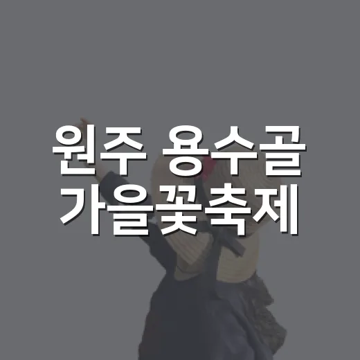 원주 용수골 가을꽃축제, 가을 정취 물씬