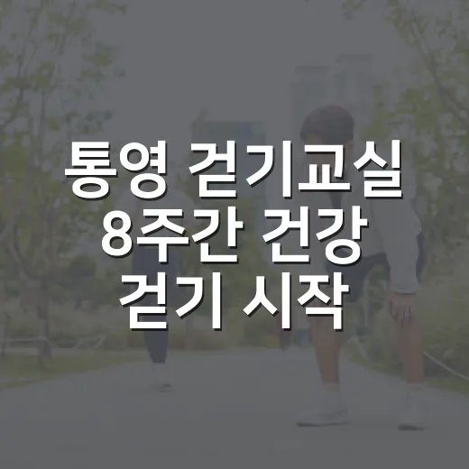 통영 걷기교실 8주간 건강 걷기 시작