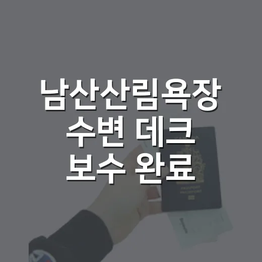 남산산림욕장 수변 데크 보수 완료