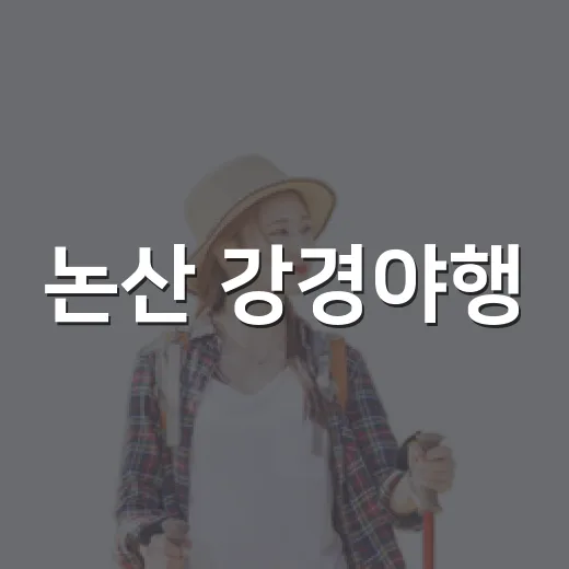 논산 강경야행, 가을밤의 특별한 문화 체험