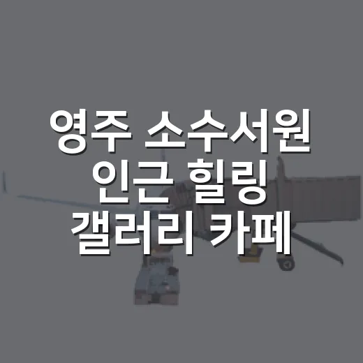 영주 소수서원 인근 힐링 갤러리 카페
