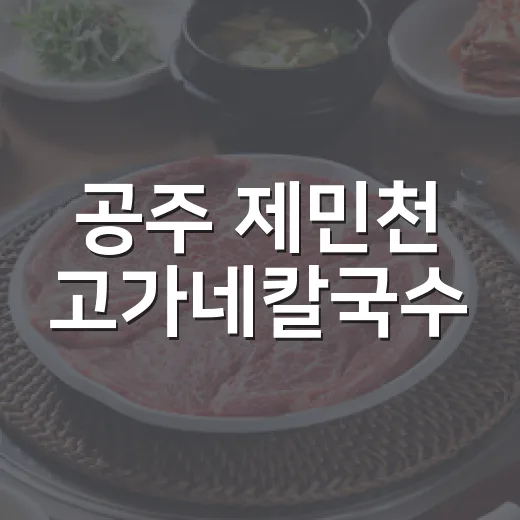 공주 제민천 고가네칼국수, 속을 달래는 담백한 맛