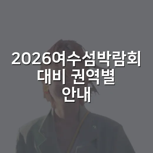 2026여수섬박람회 대비 권역별 안내지도 공개