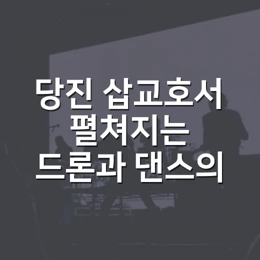 당진 삽교호서 펼쳐지는 드론과 댄스의 향연