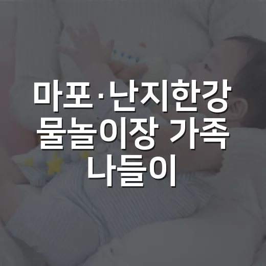 마포·난지한강 물놀이장 가족 나들이 추천