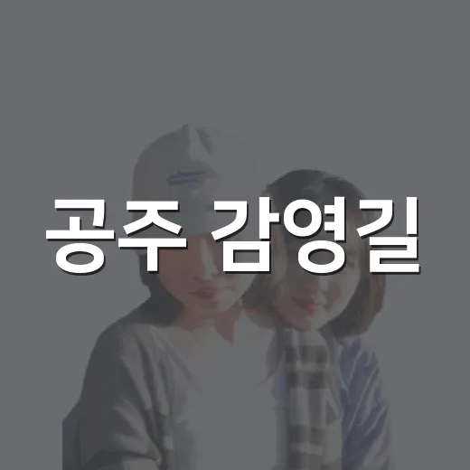 공주 감영길, 제민천 따라 걷는 역사 산책