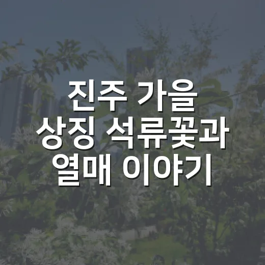 진주 가을 상징 석류꽃과 열매 이야기