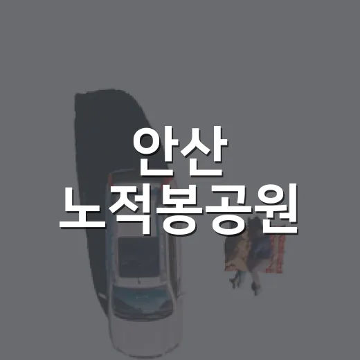 안산 노적봉공원, 시원한 여름 명소