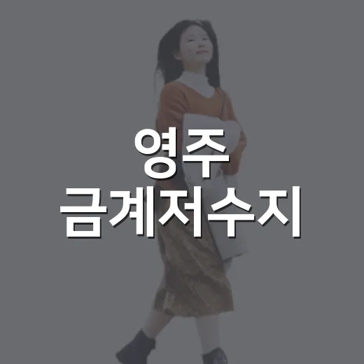영주 금계저수지, 자연과 함께하는 산책과 드라이브 명소