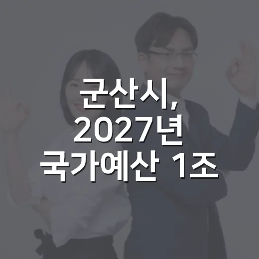 군산시, 2027년 국가예산 1조 3천억 확보