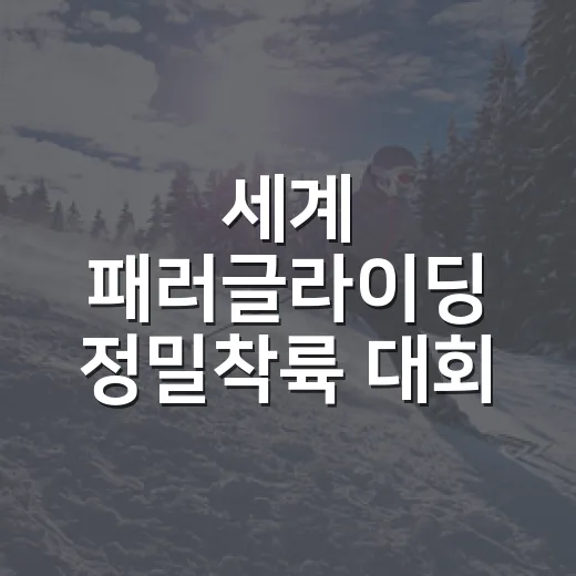 세계 패러글라이딩 정밀착륙 대회 평창서 개막