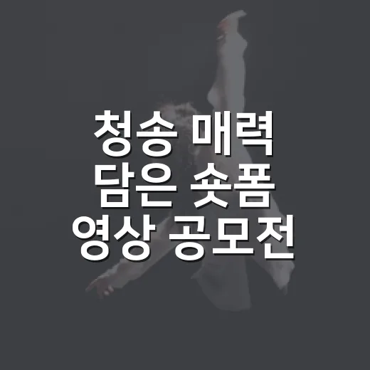 청송 매력 담은 숏폼 영상 공모전 개최