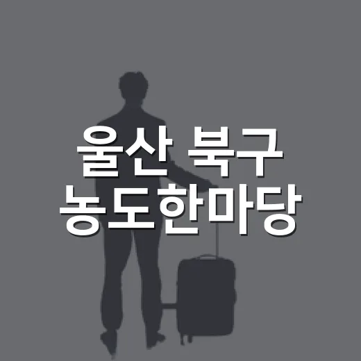 울산 북구 농도한마당, 가을 농촌 체험 축제