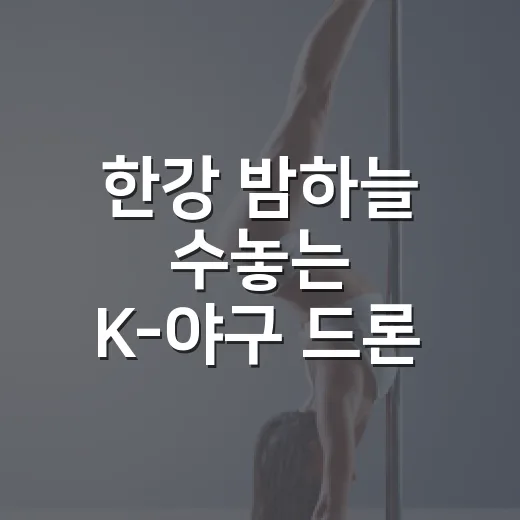 한강 밤하늘 수놓는 K-야구 드론 라이트 쇼