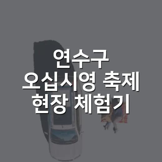 연수구 오십시영 축제 현장 체험기