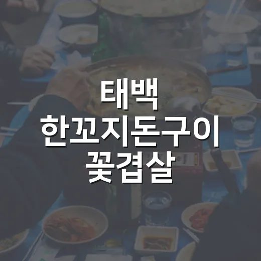 태백 한꼬지돈구이 꽃겹살 단체모임 명소