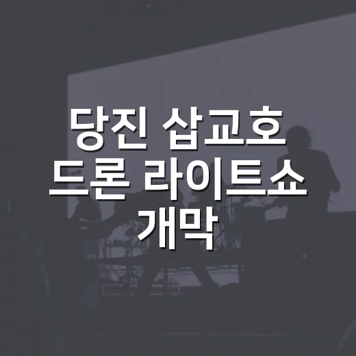 당진 삽교호 드론 라이트쇼 개막, 가을밤 빛으로 물들다