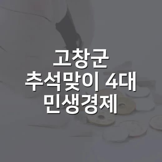 고창군 추석맞이 4대 민생경제 지원사업 총정리