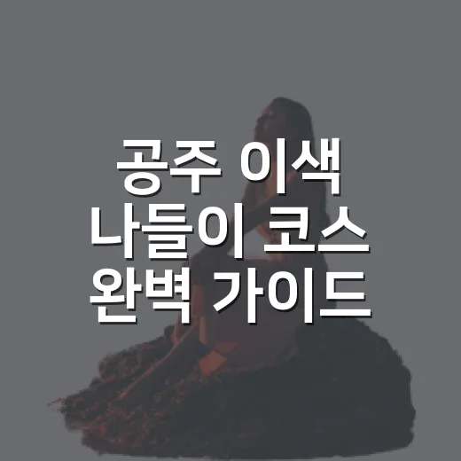 공주 이색 나들이 코스 완벽 가이드