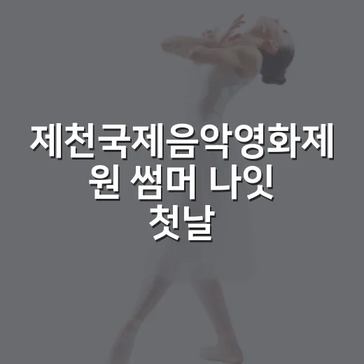 제천국제음악영화제 원 썸머 나잇 첫날 열기 가득