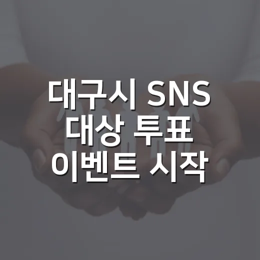 대구시 SNS 대상 투표 이벤트 시작