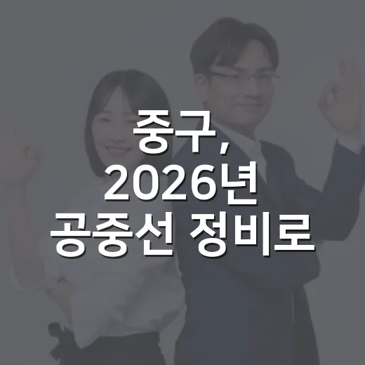 중구, 2026년 공중선 정비로 안전한 거리 만든다