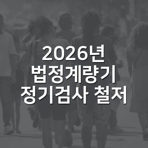 2026년 법정계량기 정기검사 철저 안내