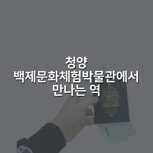 청양 백제문화체험박물관에서 만나는 역사와 체험