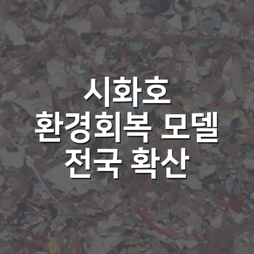 시화호 환경회복 모델 전국 확산 현장 교류