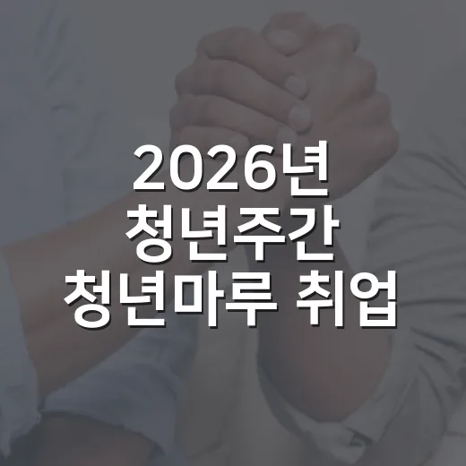 2026년 청년주간 청년마루 취업·문화 프로그램