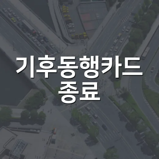 기후동행카드 종료, K-패스 전환 필수