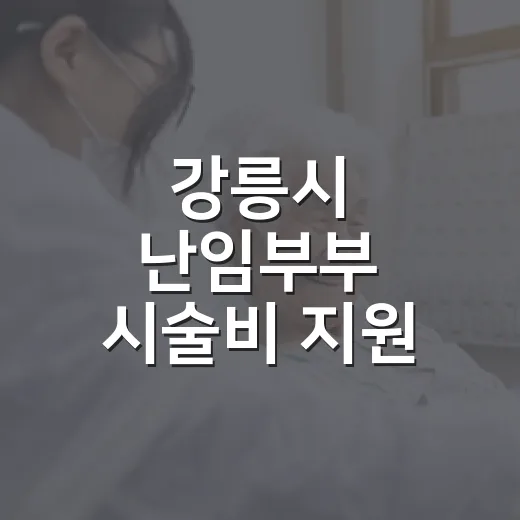 강릉시 난임부부 시술비 지원 확대
