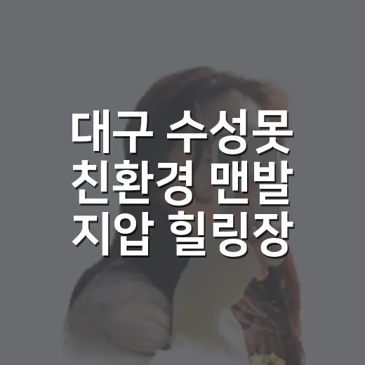 대구 수성못 친환경 맨발 지압 힐링장