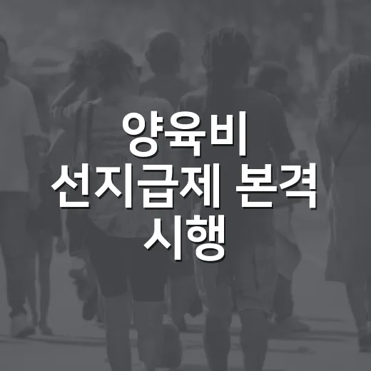 양육비 선지급제 본격 시행
