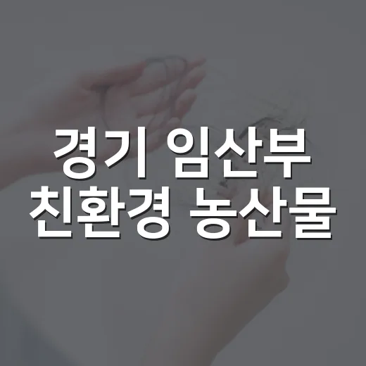 경기 임산부 친환경 농산물·산후조리 한약 지원 확대