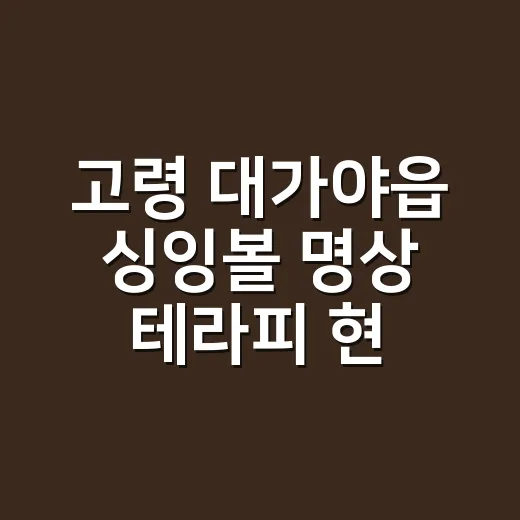 고령 대가야읍 싱잉볼 명상 테라피 현장