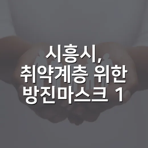 시흥시, 취약계층 위한 방진마스크 1만 장 후원