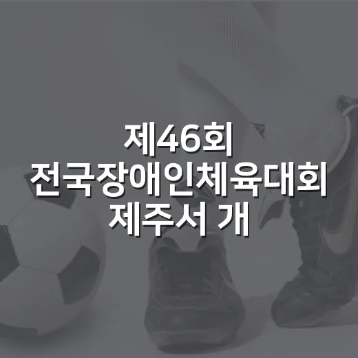 제46회 전국장애인체육대회 제주서 개막