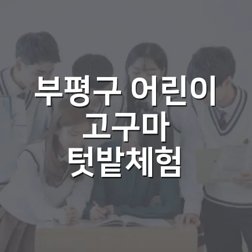 부평구 어린이 고구마 텃밭체험