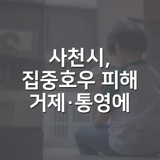 사천시, 집중호우 피해 거제·통영에 826만 원 성금 전달