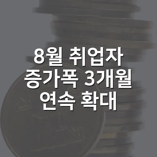 8월 취업자 증가폭 3개월 연속 확대, 얼마나 늘었나