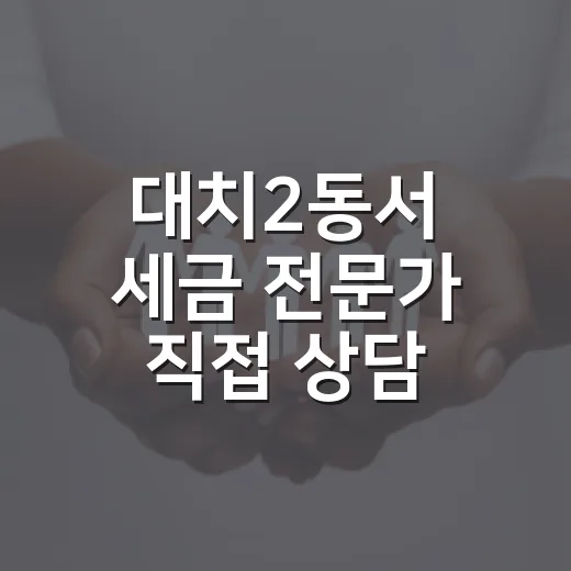 대치2동서 세금 전문가 직접 상담