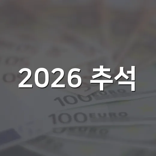 2026 추석, 알뜰 선물과 장보기 혜택 총정리